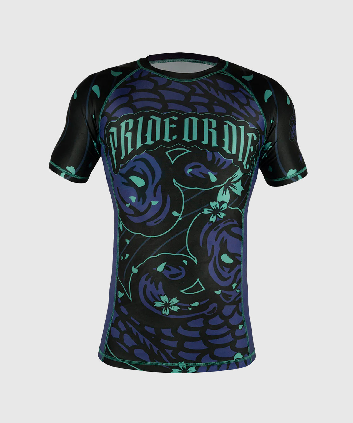 Pride Or Die Survival Of The Fittest Rashguard a Maniche Corte - Nero