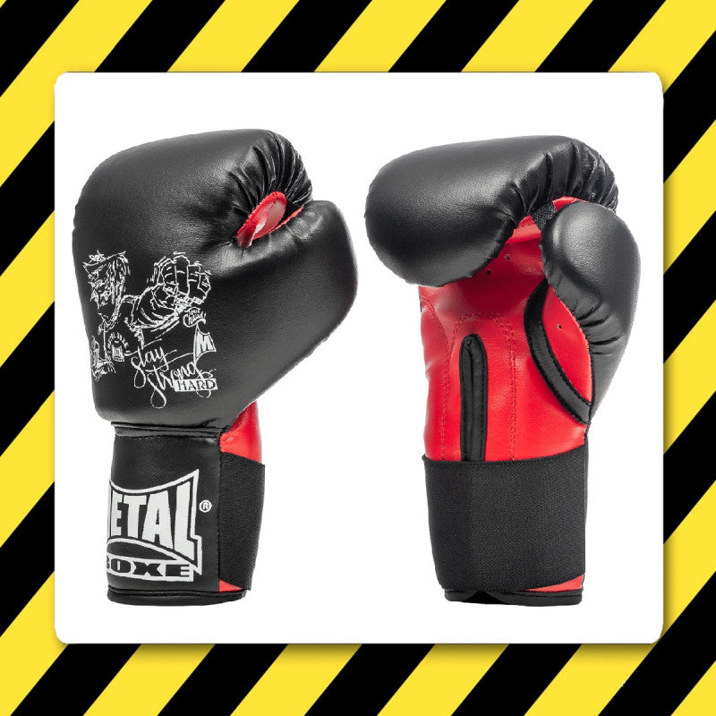 Gants de Boxe Metal Boxe Baby - Noir/Rouge