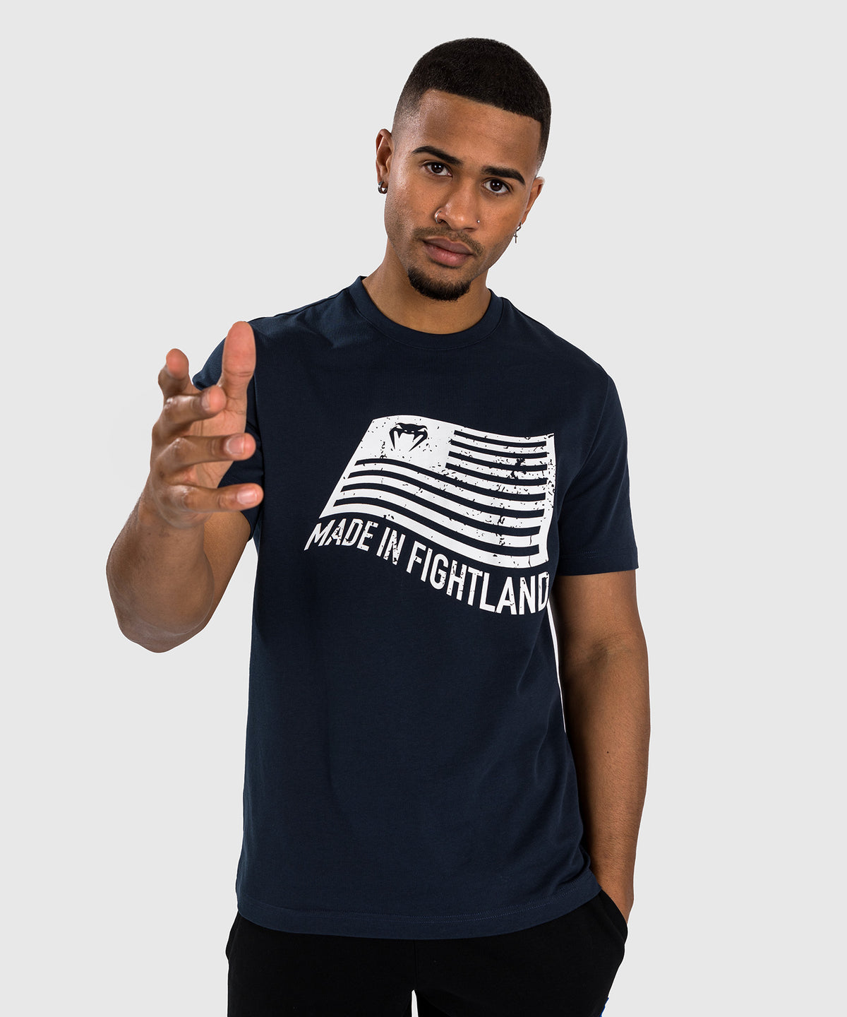 Venum Made in Fightland T-Shirt - Marineblau/Weiß