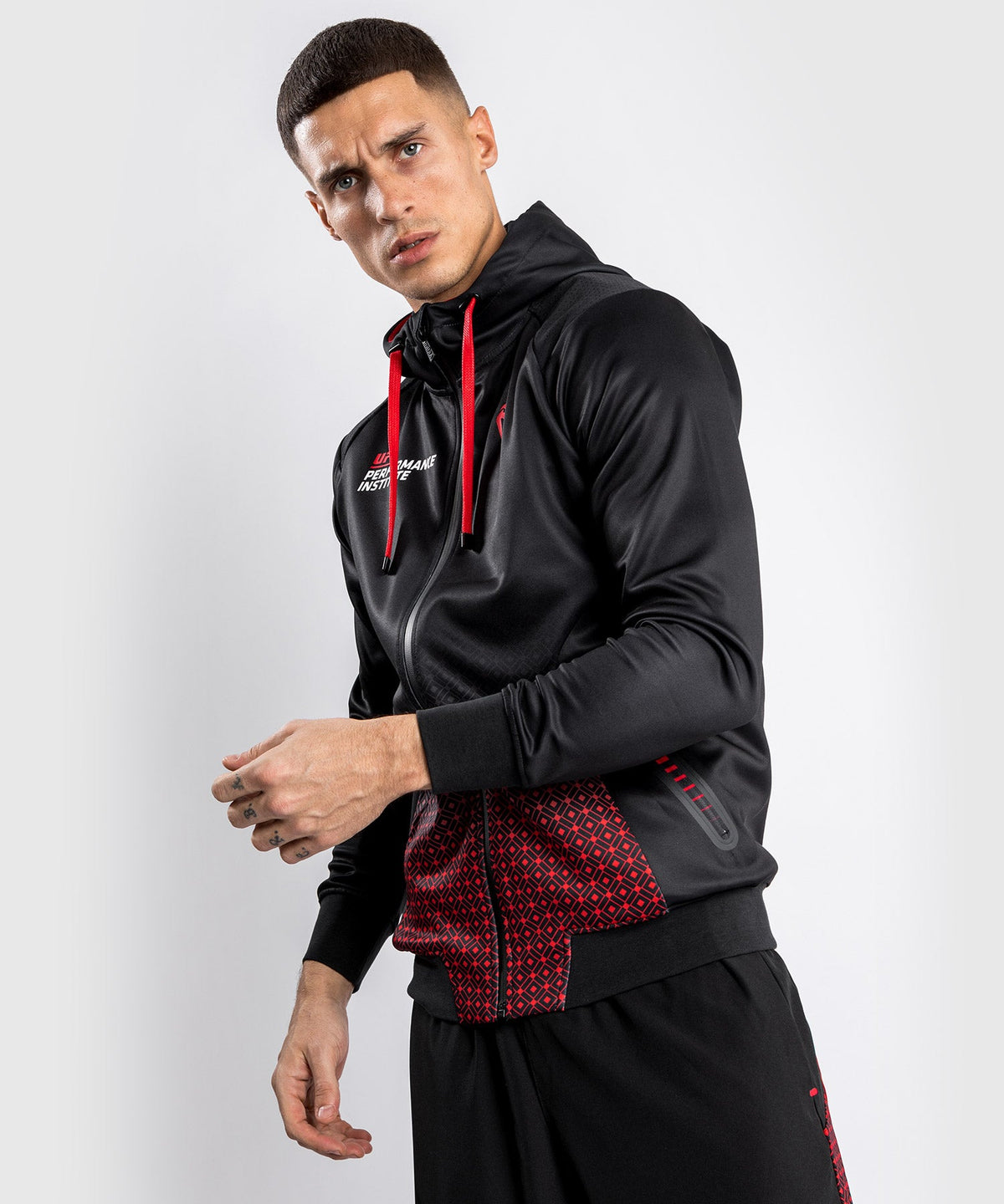 UFC Venum Performance Institute Kapuzen-Sweatshirt - Schwarz/Rot