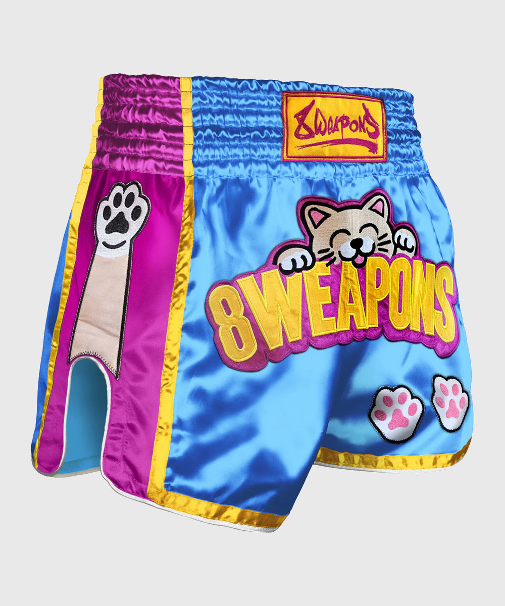 8 Weapons Meow Thai Muay Thai Shorts - Blue/Pink
