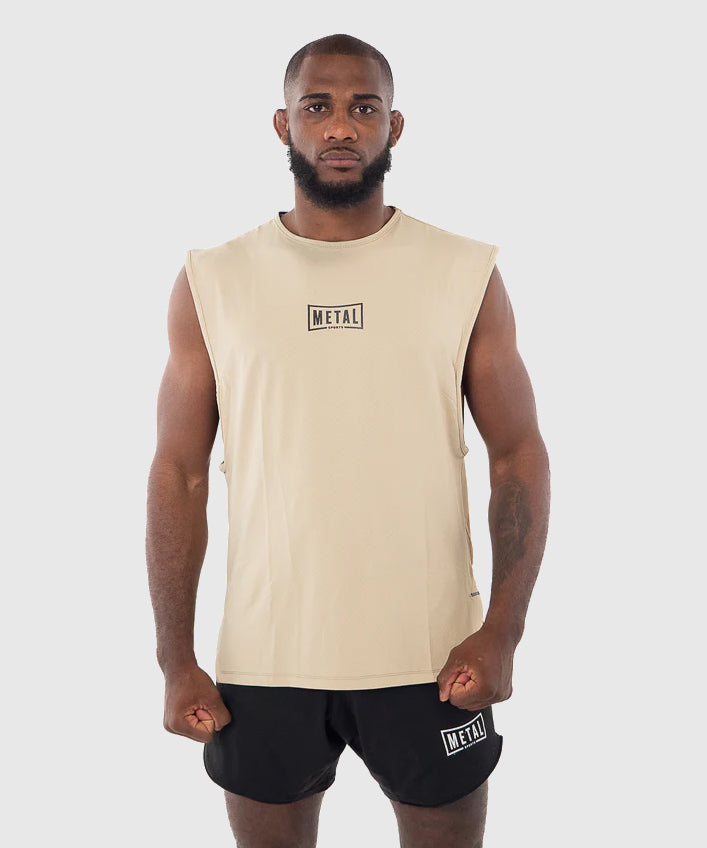 Metal Boxe Entrenamiento Metal Desert Storm Camiseta de tirantes - Beige
