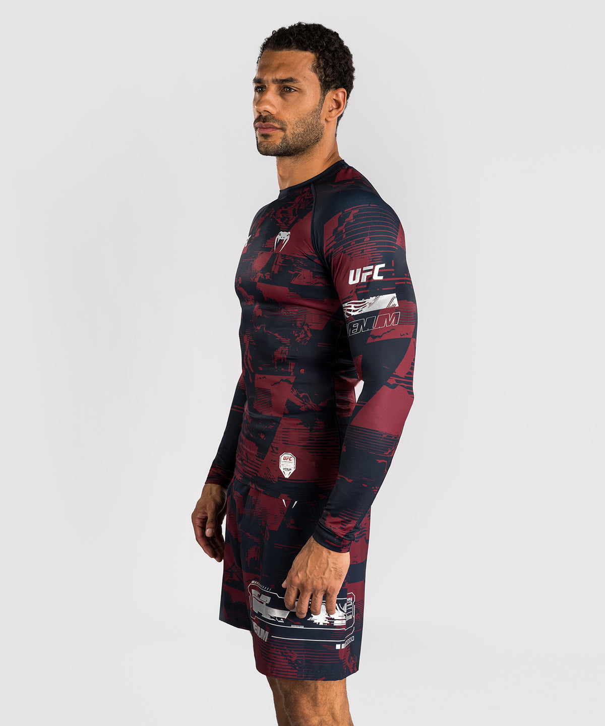 Men's UFC Zenith by Venum Burgundy Authentic Fight Week Performance Long Sleeve Rashguard