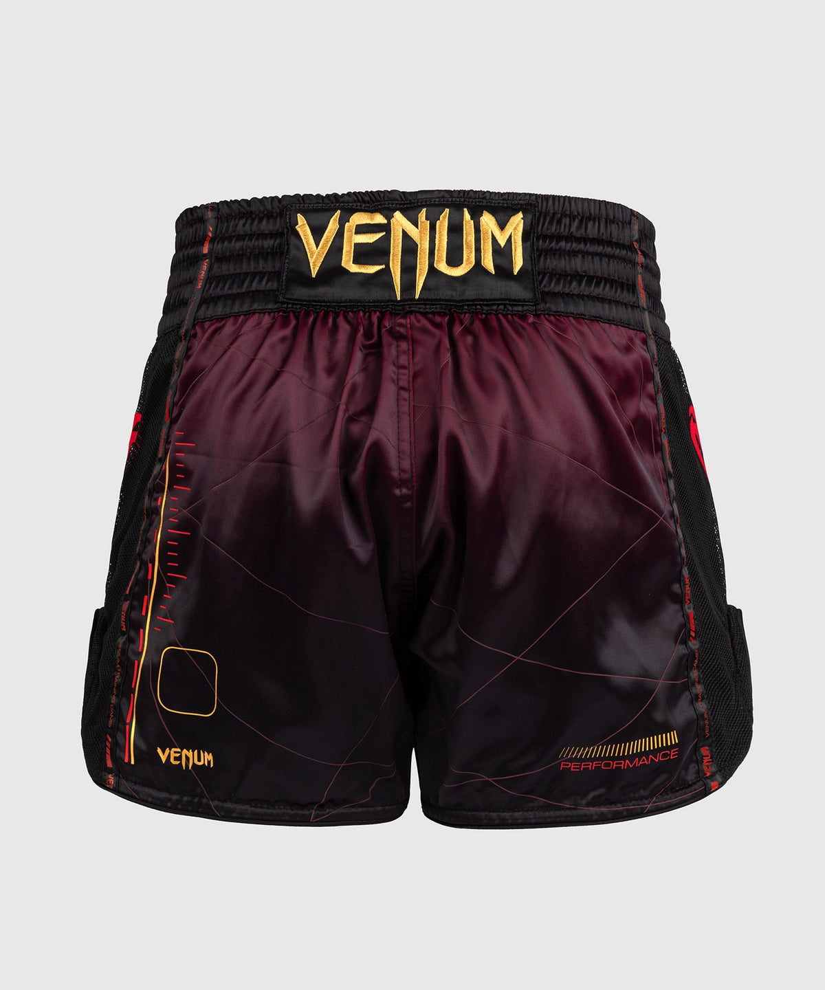 Venum Tactical XT Pantaloncini da Muay Thai - Nero/Bordolese/Oro