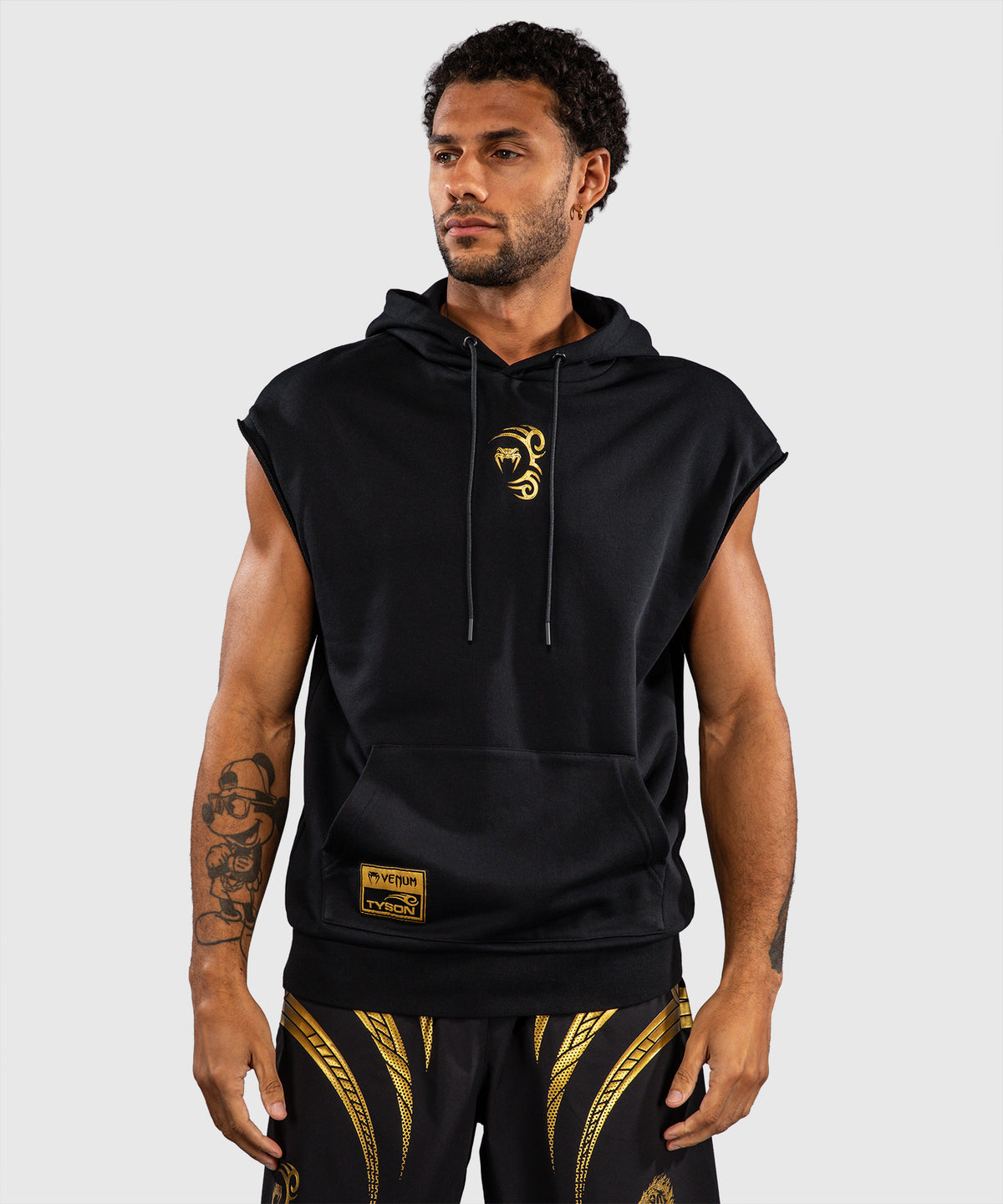 Venum x Mike Tyson Tiger Ärmelloser Kapuzenpullover - Schwarz/Gold