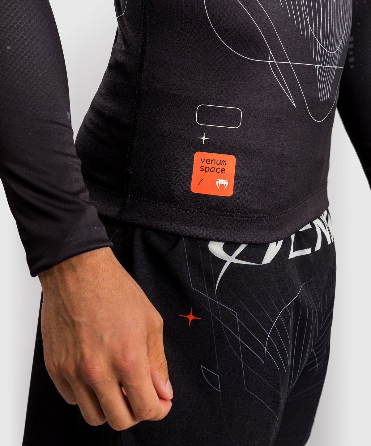Venum Eclipse Long Sleeve Rashguard - Black/Ivory