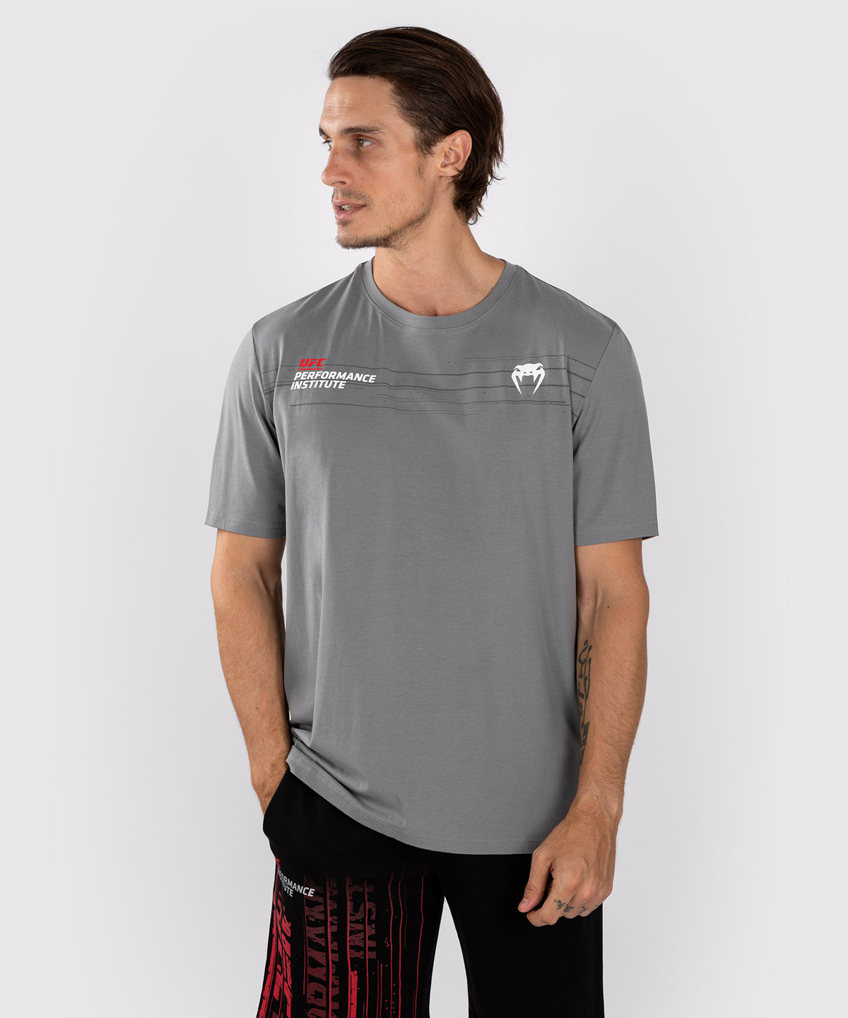 UFC Venum Performance Institute 2.0 Maglietta a maniche corte da Uomo - Grigio