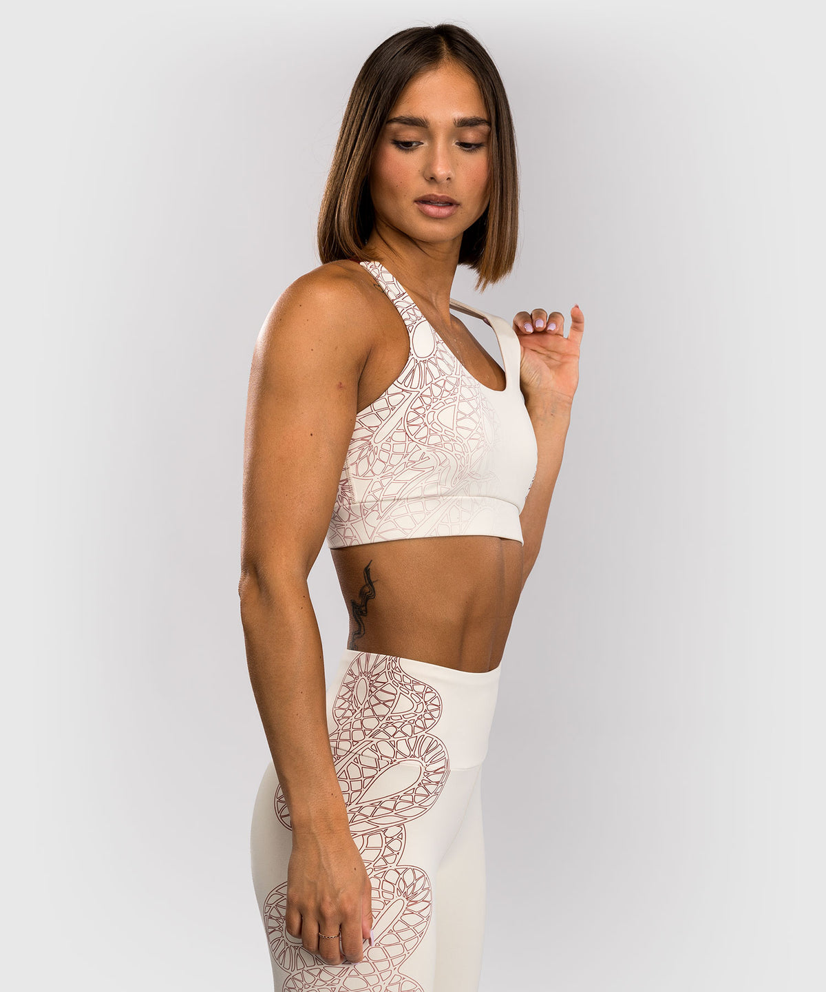 Brassière de Sport Venum Serpenti – Ivoire/Bordeaux