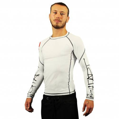 Fight Art Gano Samouraï Rashguard a Maniche Lunghe - Bianco