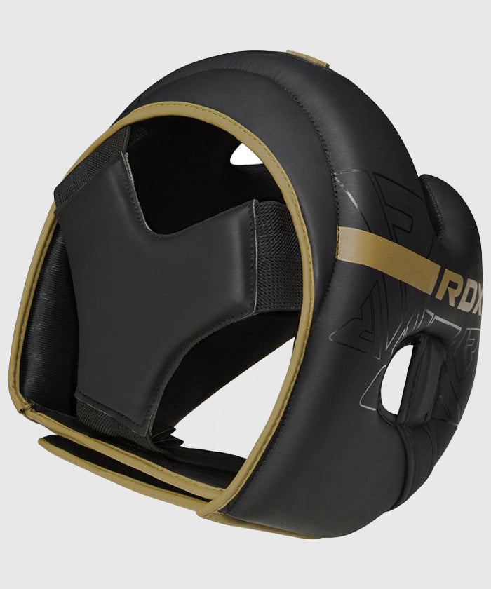 RDX F6 Kara Casco da Boxe - Nero/Oro