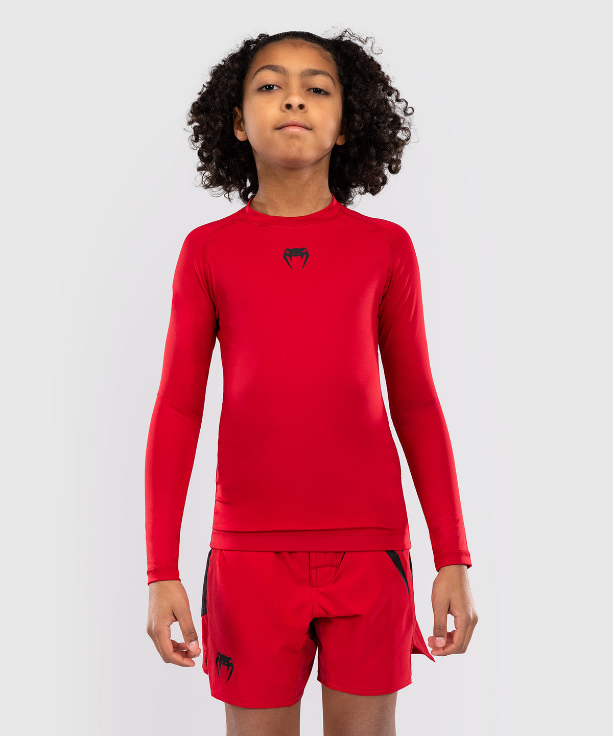 Rashguards Manches Longues pour Enfants Venum Contender - Rouge Cerise