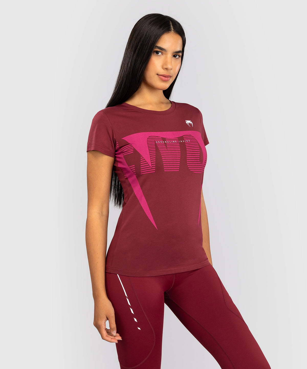 Venum Adrenaline Camiseta Mujer – Burdeos/Rosa