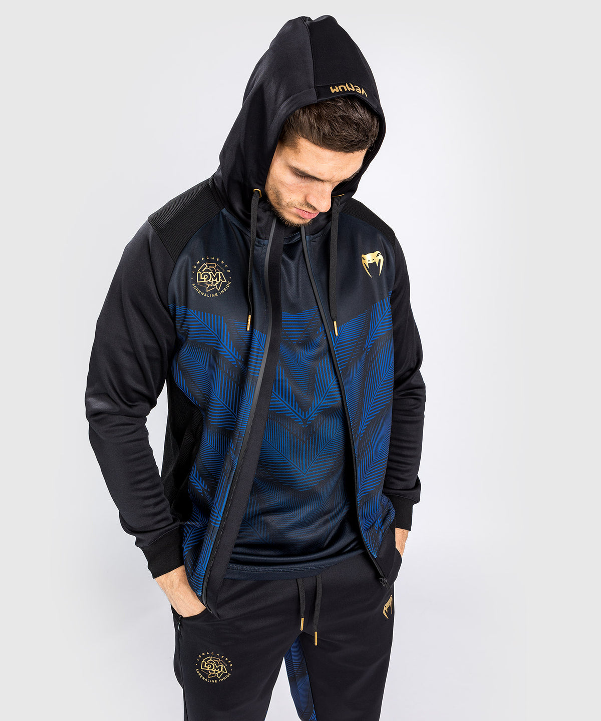 Venum Phantom Loma Felpa con cappuccio - nera/blu