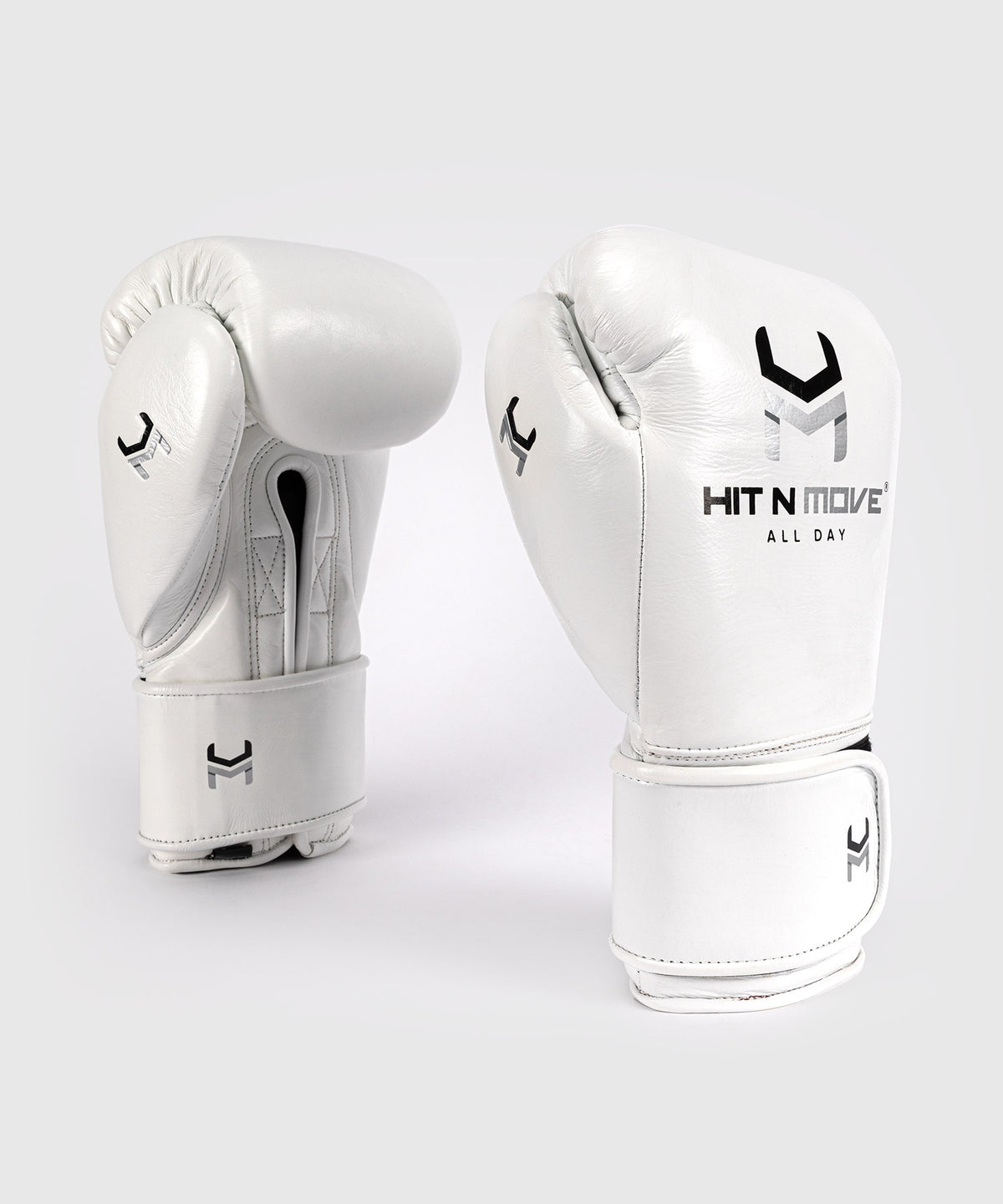 Hit N Move All Day® Pro Grip Plus Guantoni da Boxe - Bianco