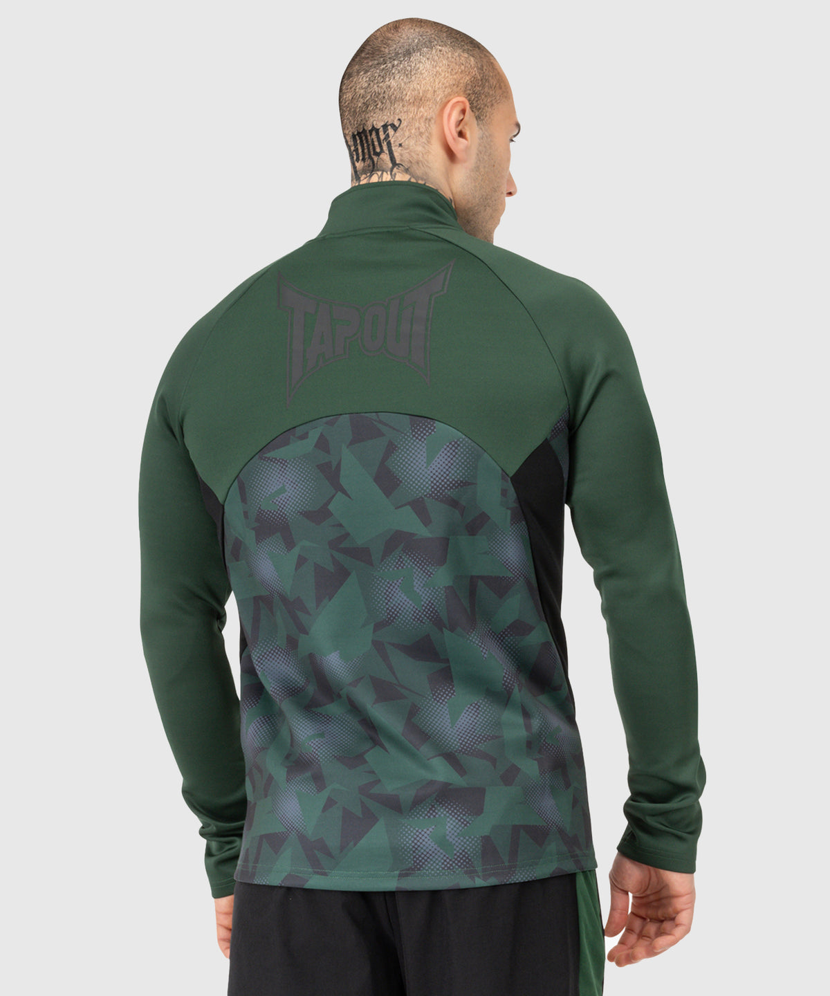 Tapout Training Graphic T-shirt a Maniche Lunghe - Verde/Nero