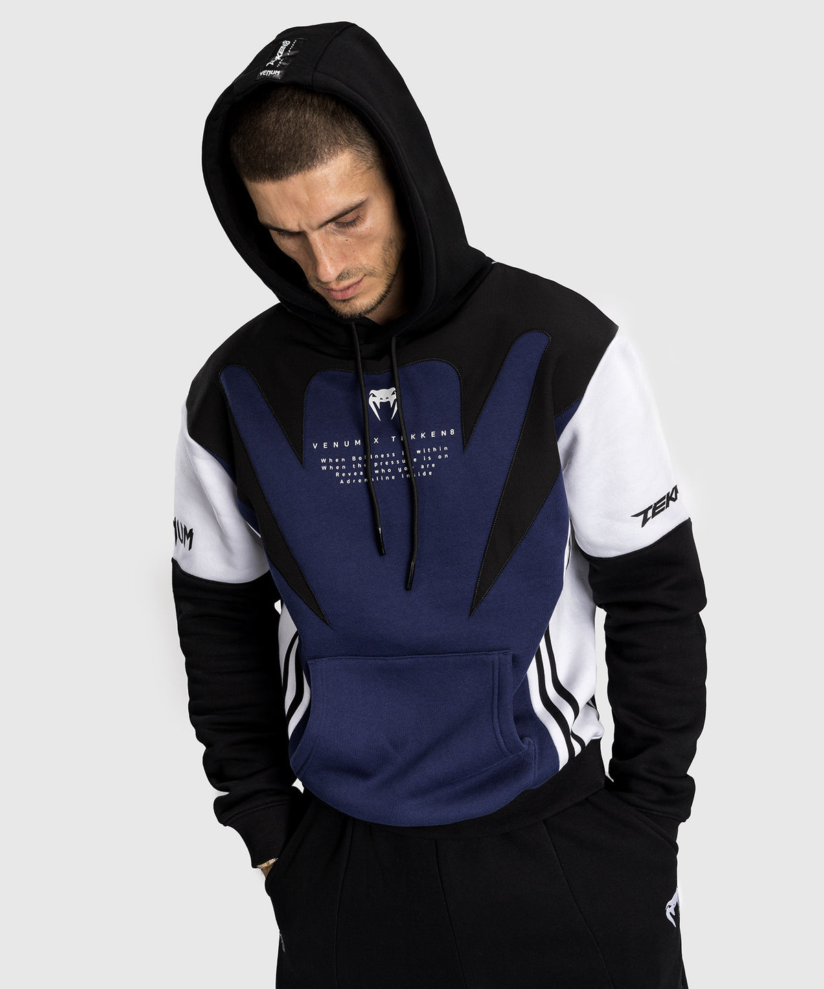 Venum x TEKKEN 8 - Jin Kazama Hoodie - Blau/Schwarz/Weiß