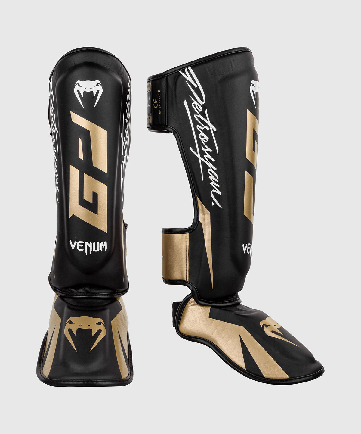 Espinilleras Venum Petrosyan - Negro/Oro