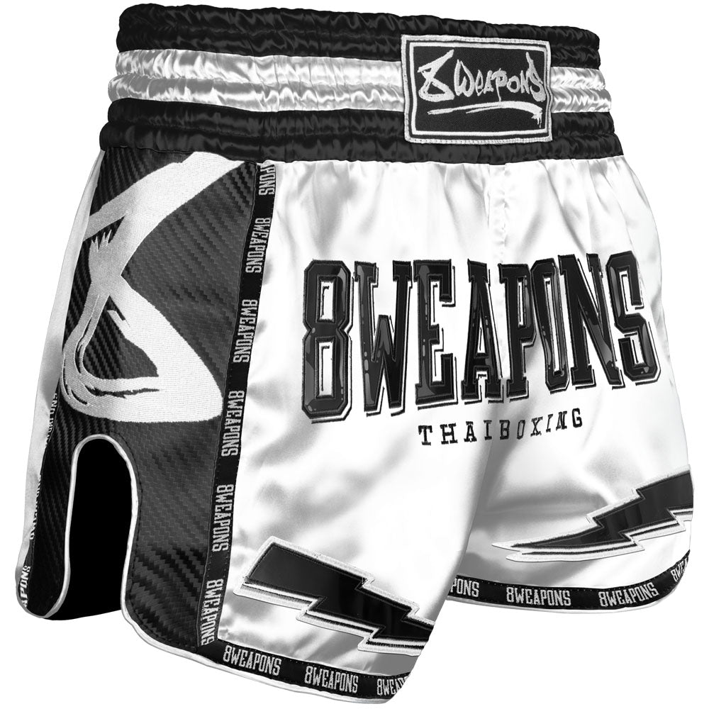 8 Weapons Carbon Muay Thai Shorts - White