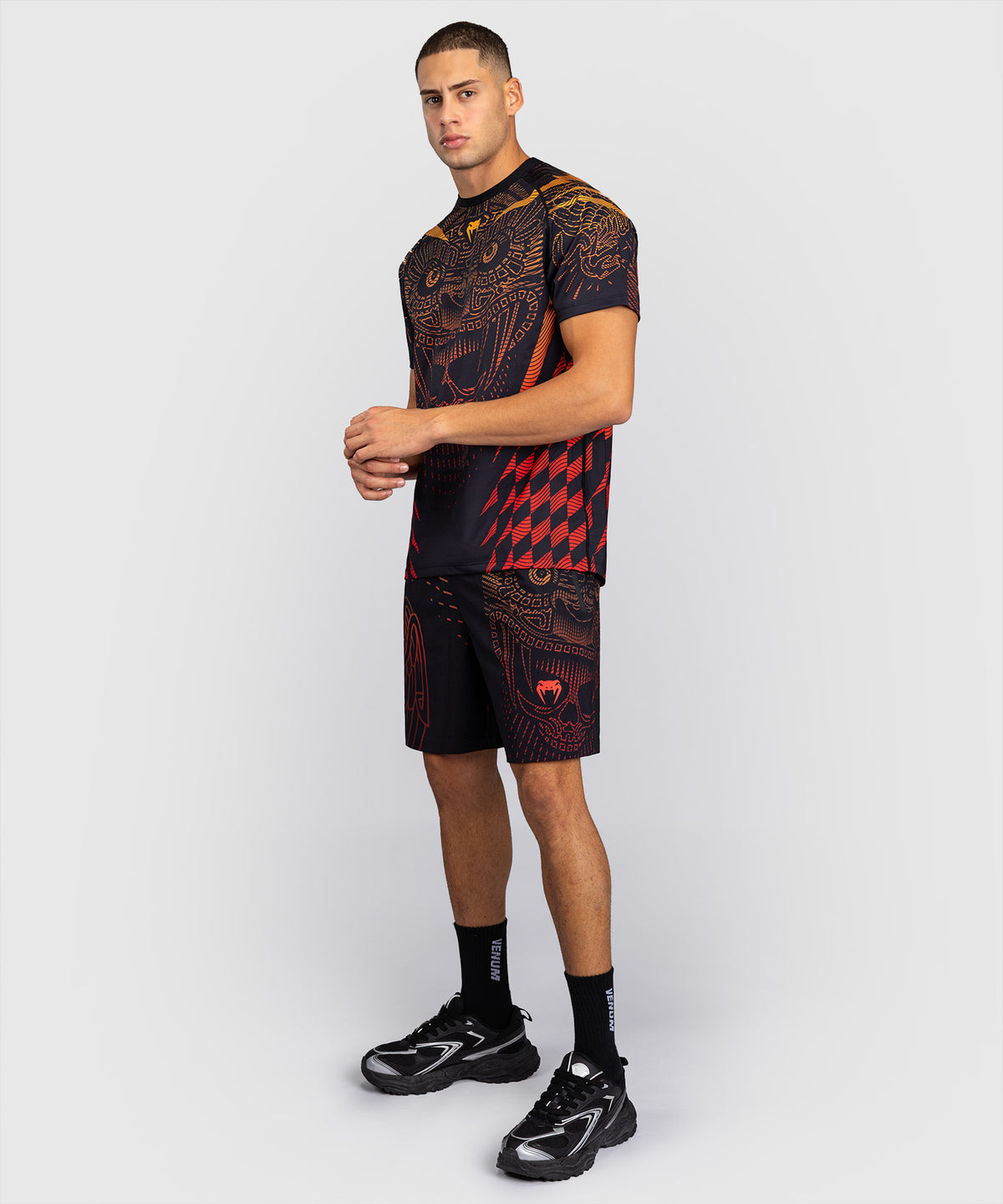 Venum Quetzal Fury Dry-Tech Camiseta - Negro/Rojo Fury/Mandarina