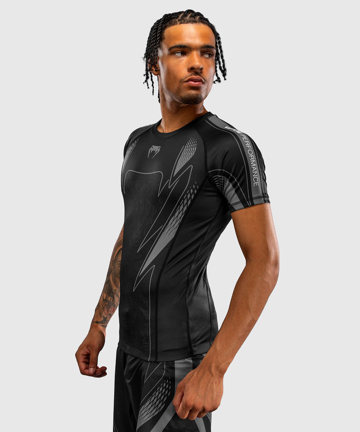 Venum Amazonia Reborn Short Sleeve Rashguard - Black/Grey