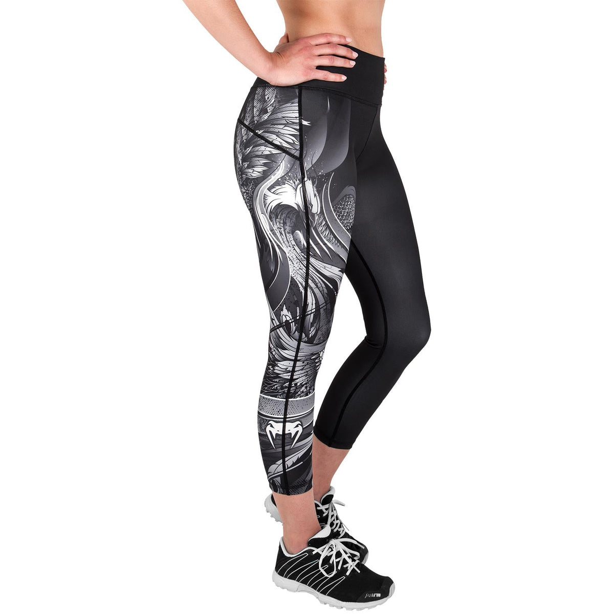 Venum Phoenix Damen-Tights - Schwarz/Weiß
