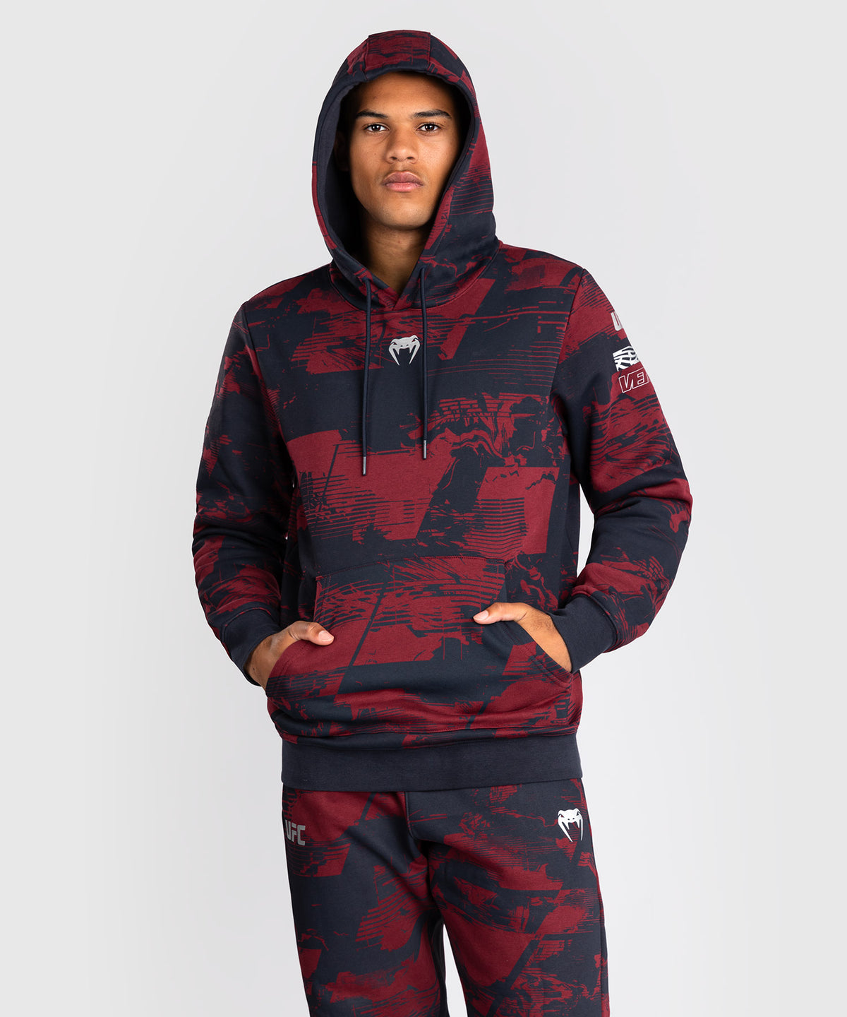 UFC Zenith by Venum Authentic Fight Week Felpa Uomo - Blu navy/Bordeaux/Argento