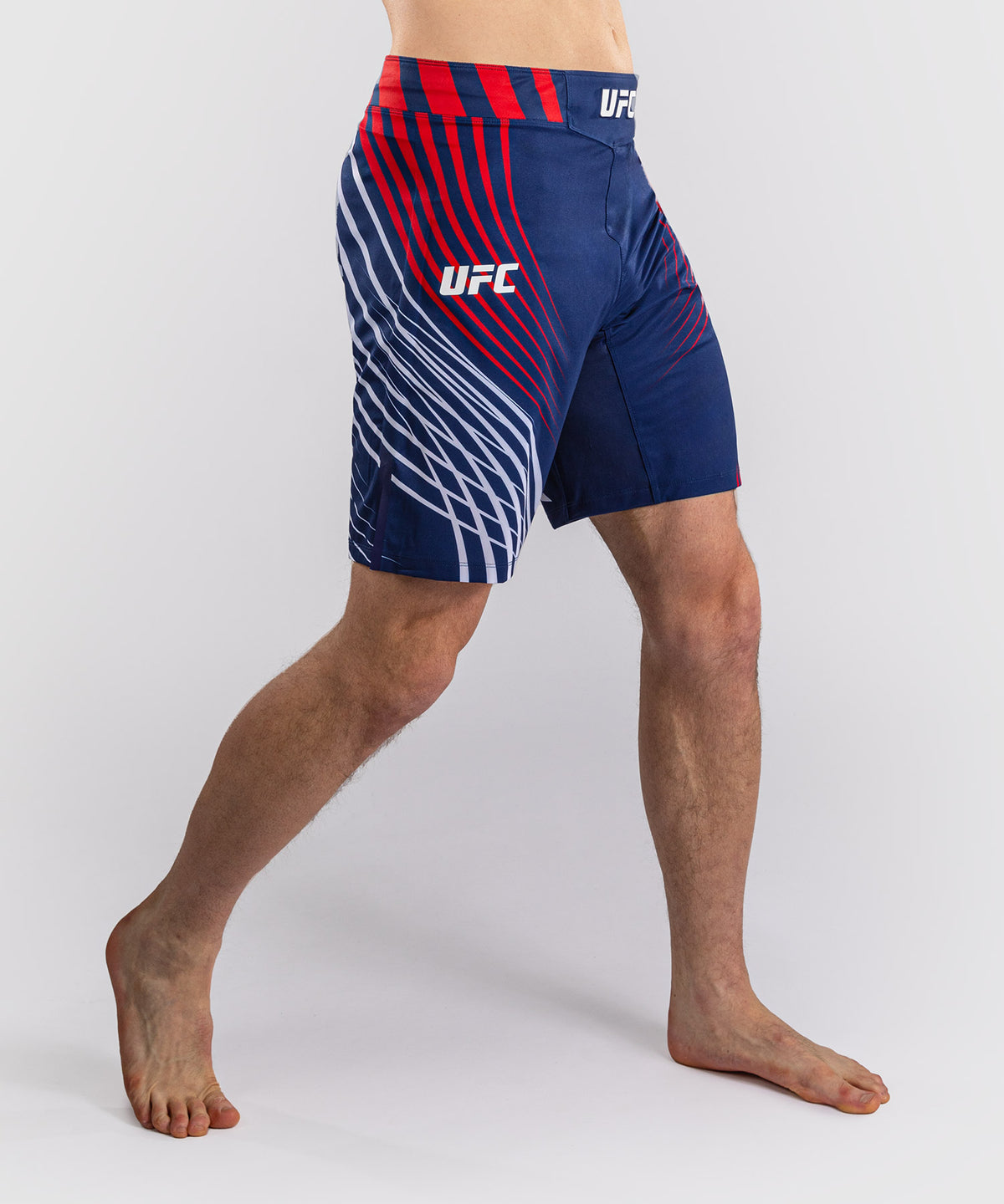 Official UFC Freedom 250 by Venum Authentic Fight Night Fight Shorts de ajuste largo para hombre - Azul