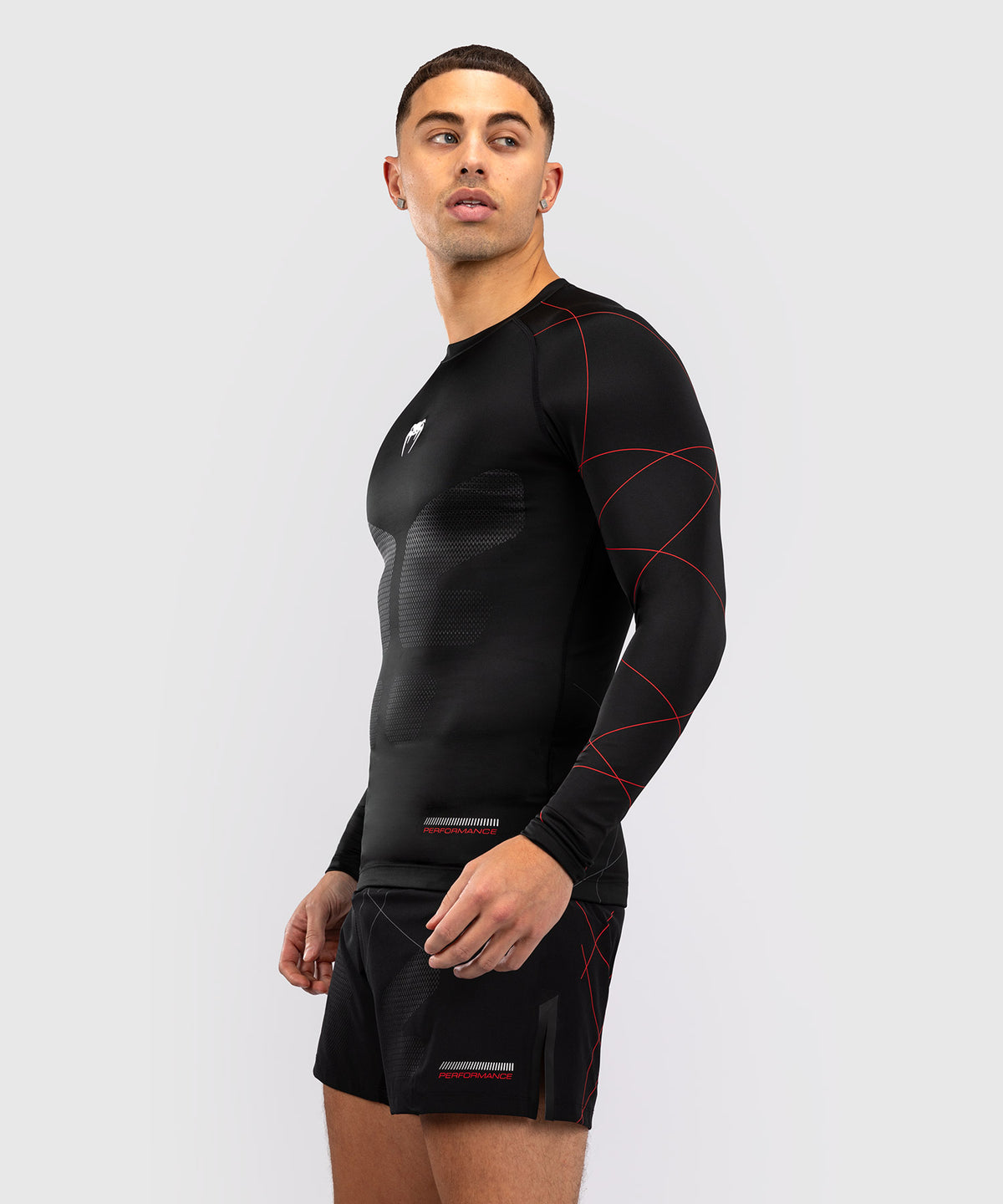 Venum Tactical XT Men's Langarm Rashguard - Schwarz/Feuerrot