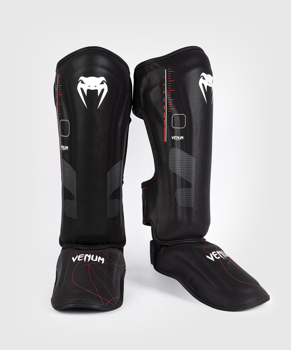 Venum Tactical XT Shinguards - Black/Fire Red