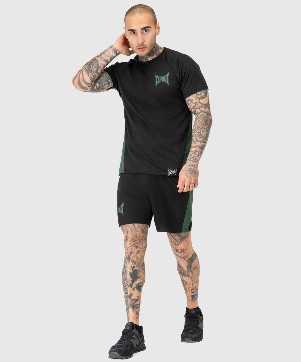 Tapout Training T-shirt - Nero/Verde