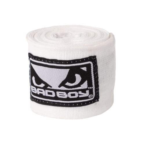 Bandages de boxe Bad Boy 3m - Blanc/Noir
