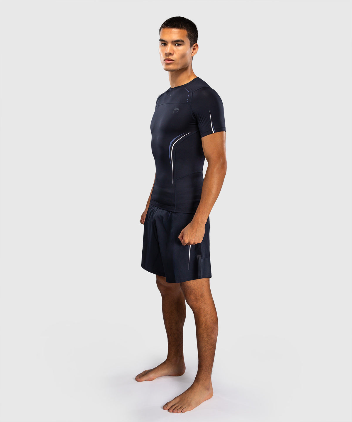 Venum G-Core Short Sleeve Rashguard - Navy Blue/White
