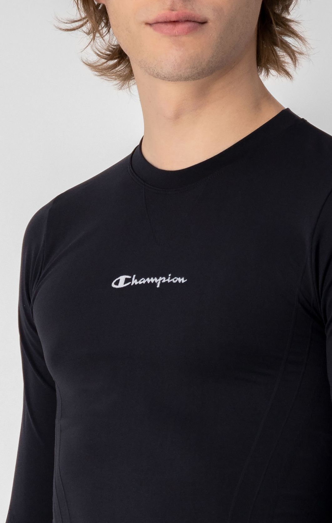 Champion Seamless Langarm T-Shirt - Schwarz