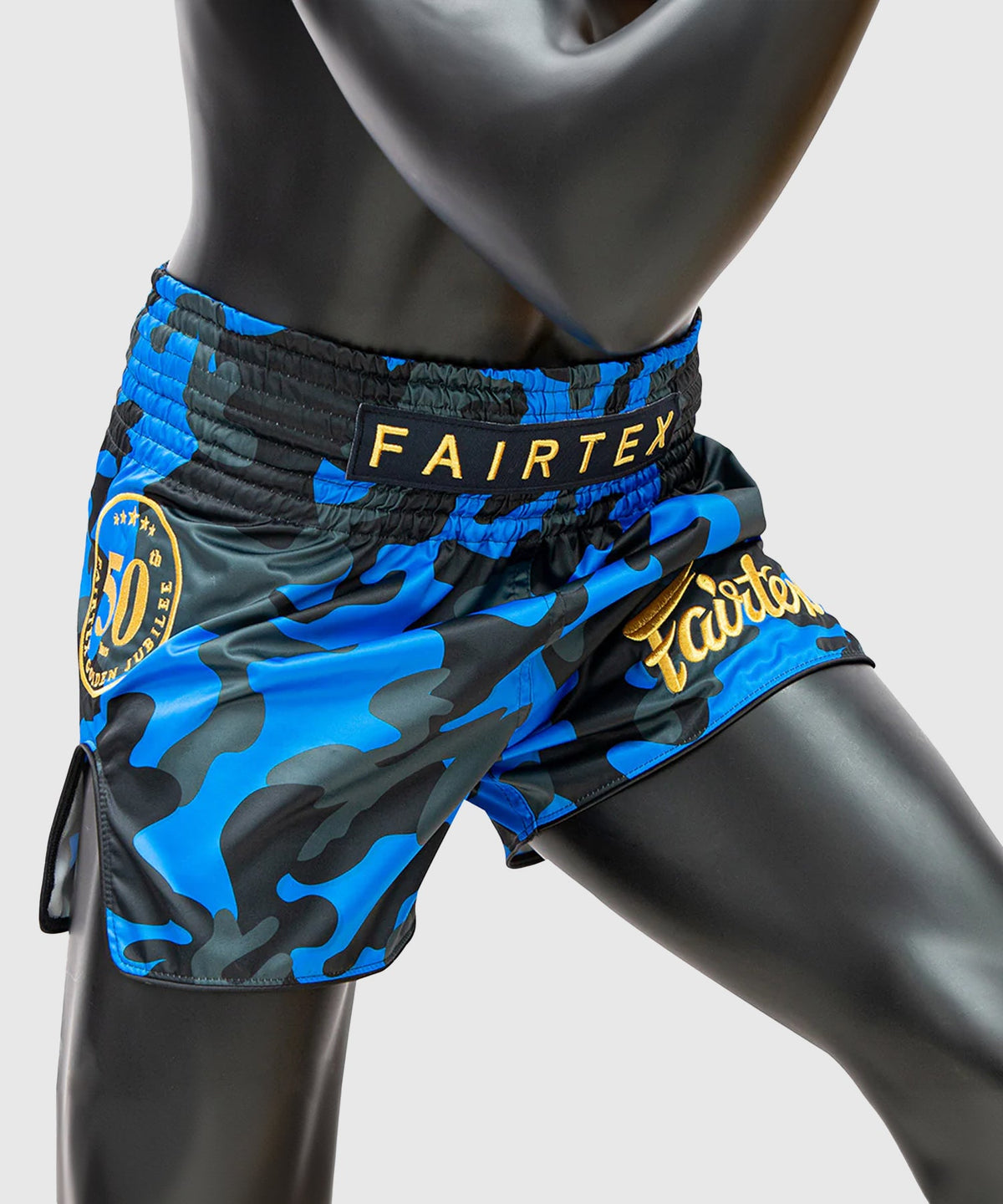 Fairtex Jubilé D'Or Solide Pantalón Corto Muay Thai - Oro
