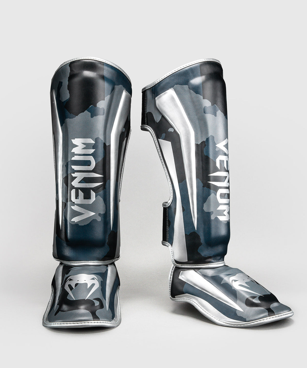Venum Elite Camo Shin Guards - Dark Navy/Blue