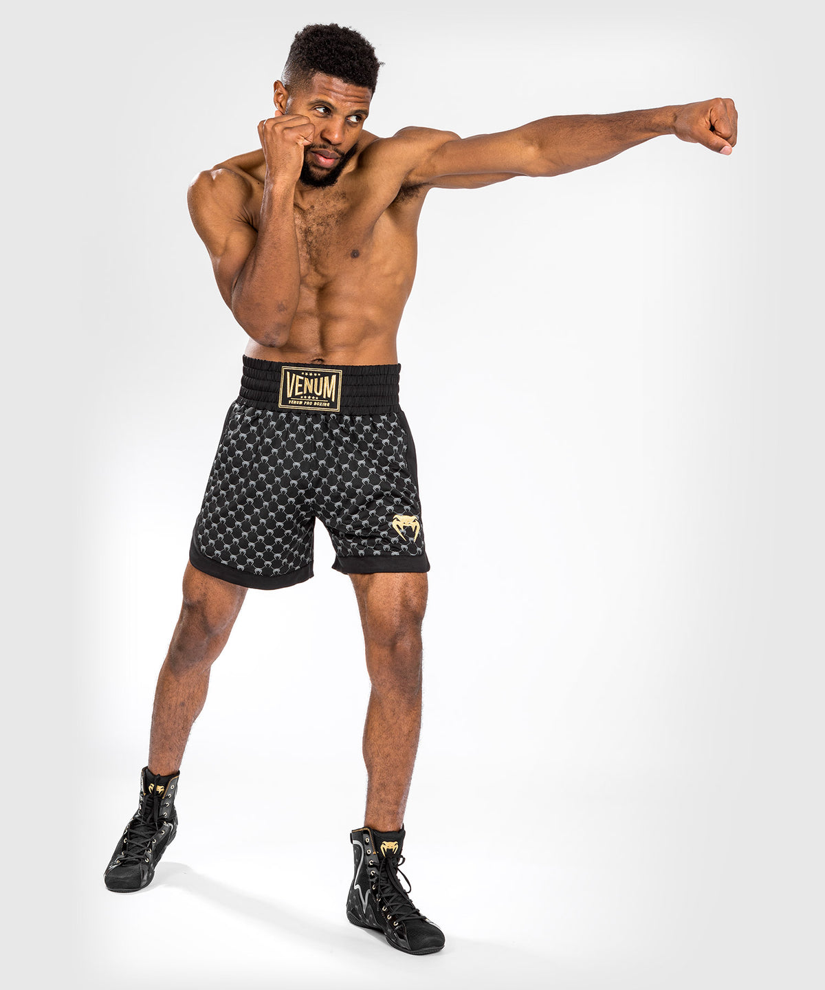 Pantaloncini da boxe Monogram Venum - neri