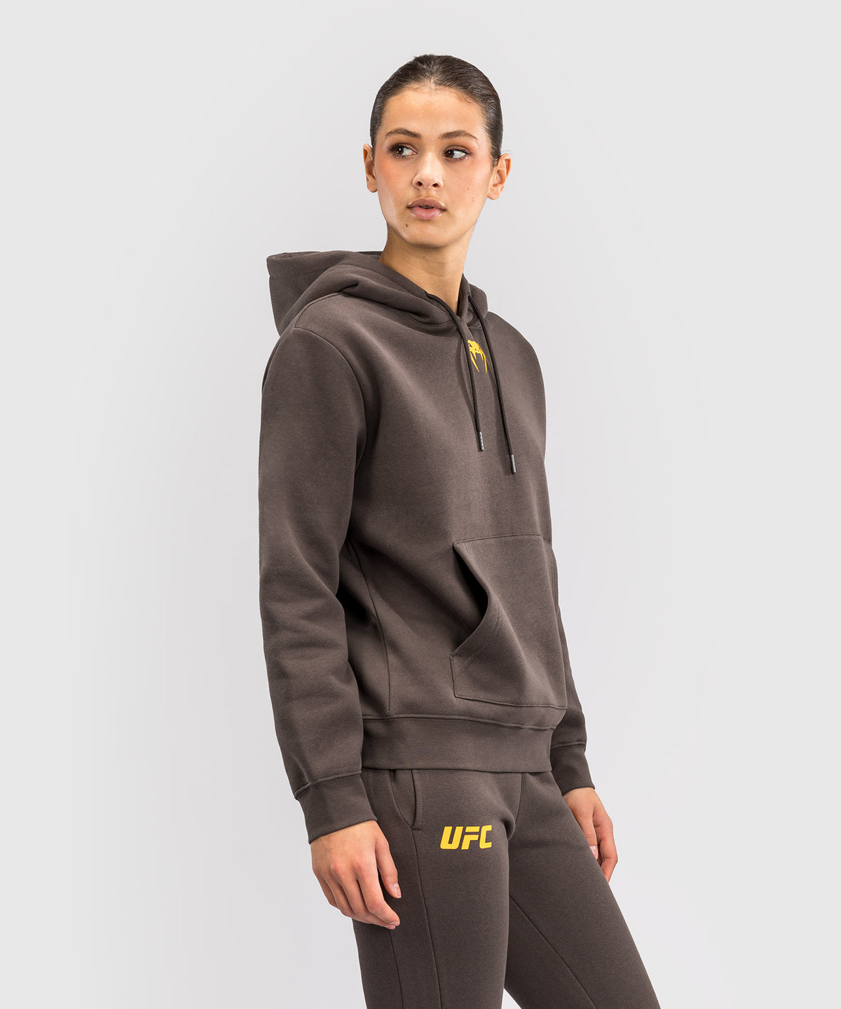 Sweatshirt à Capuche pour Femmes UFC Fusion by Venum Fight Week - Marron Terrestre