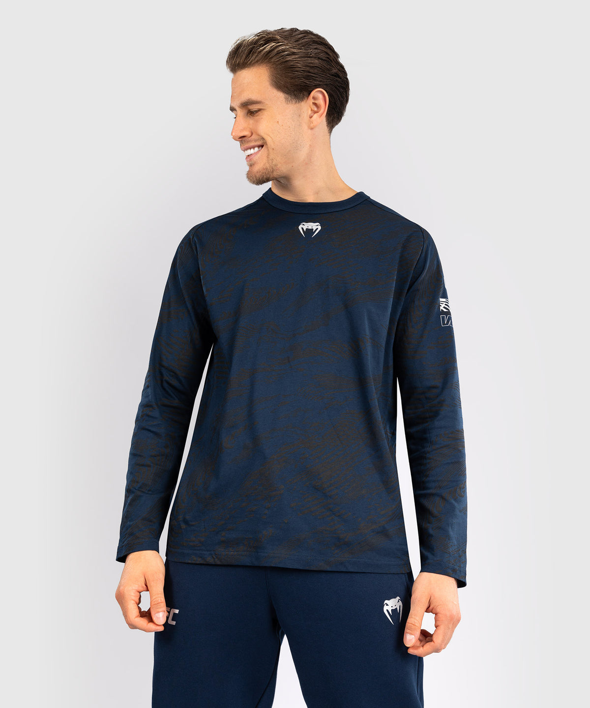 UFC Fusion by Venum Fight Week Herren Langarm T-Shirt - Ozeanisches Blau