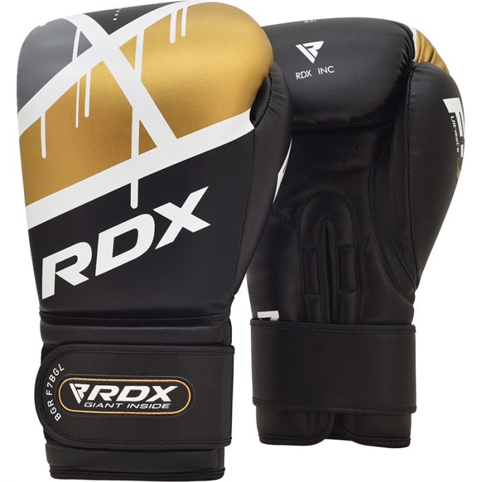 Gants de Boxe Rdx F7 Ego - Noir/Doré