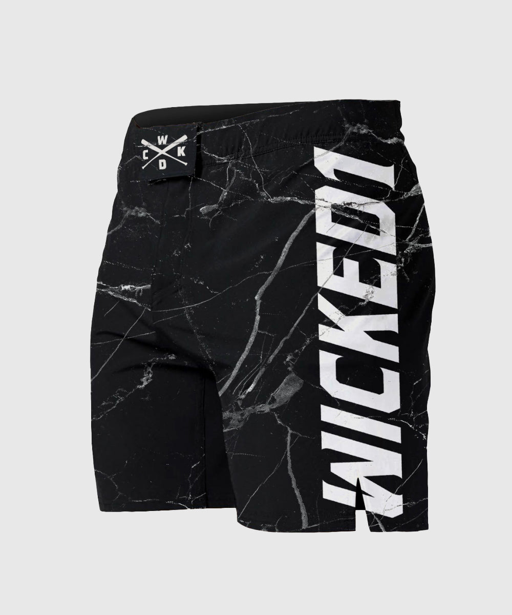Wicked One Training Broken Fight Shorts - Black