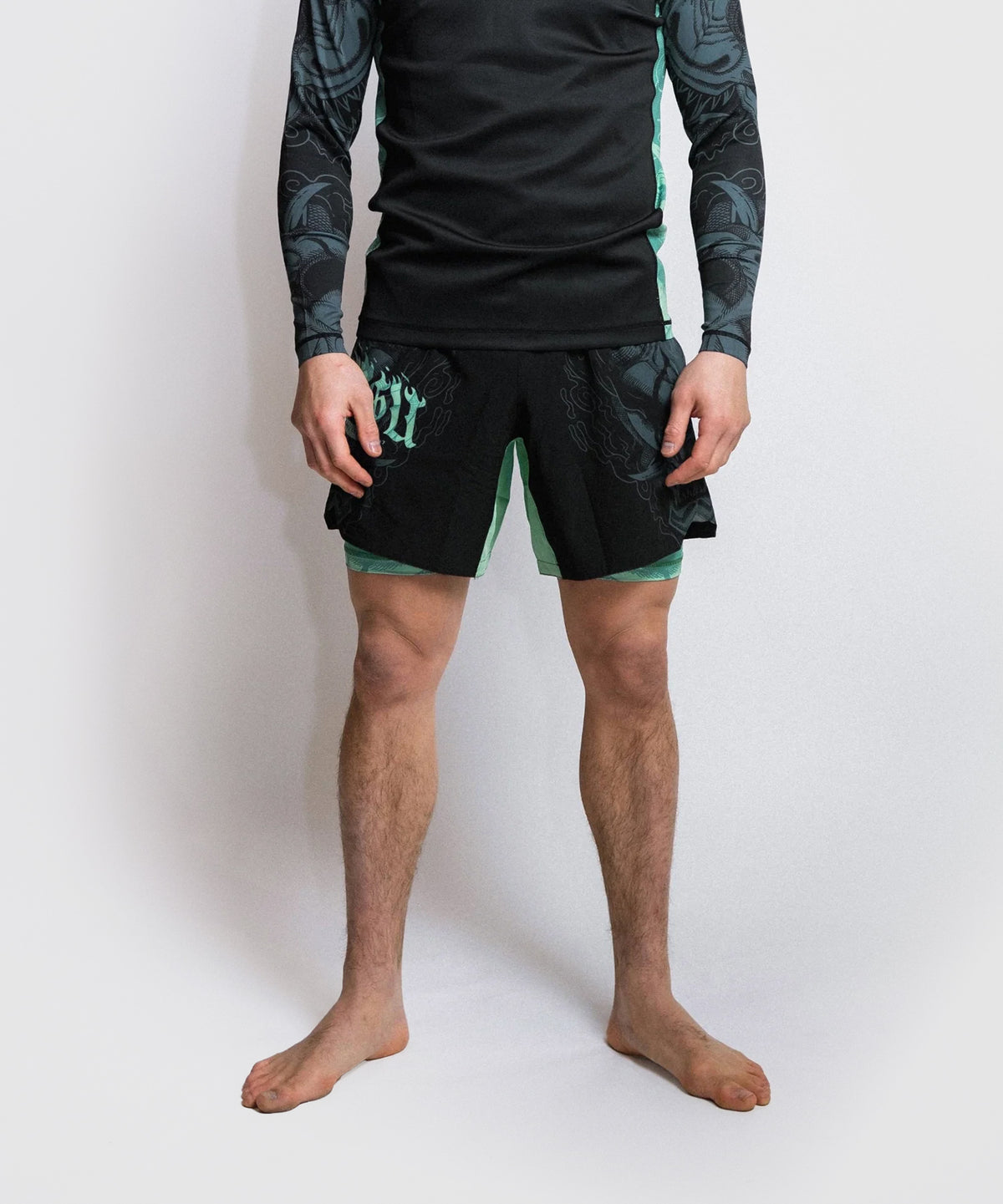 Short de MMA Fumetsu Dual Layer Oni - Noir/Bleu/Vert