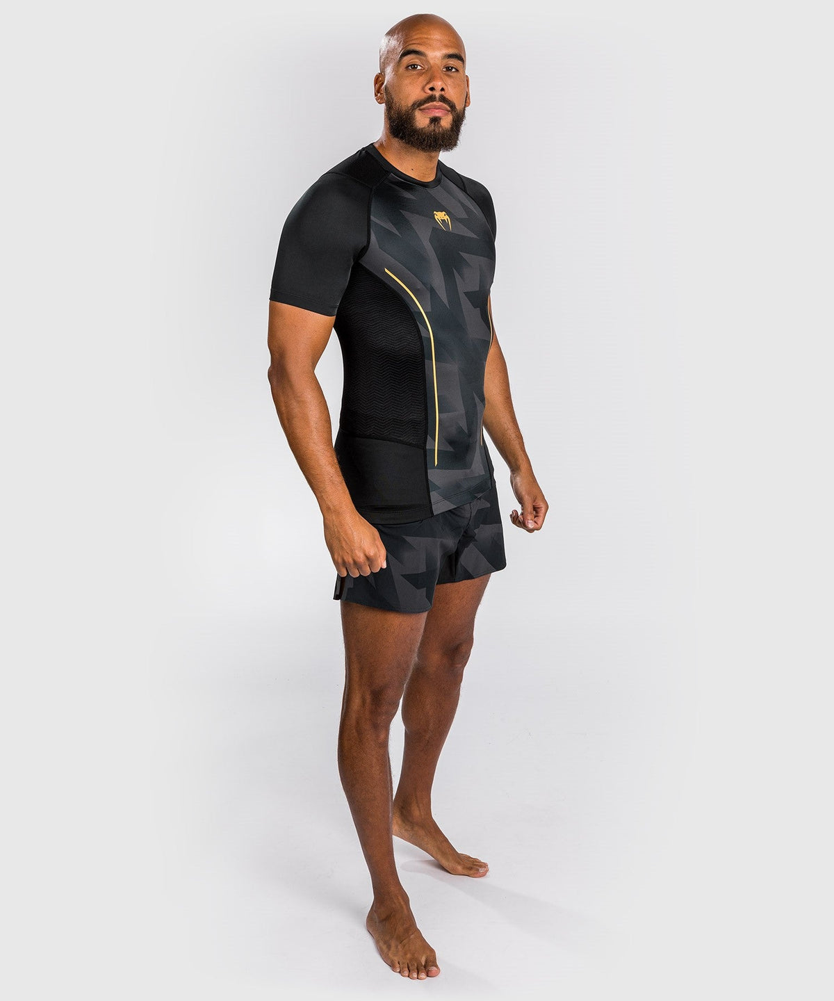 Rashguard Venum Razor - Manches Courtes - Noir/Or