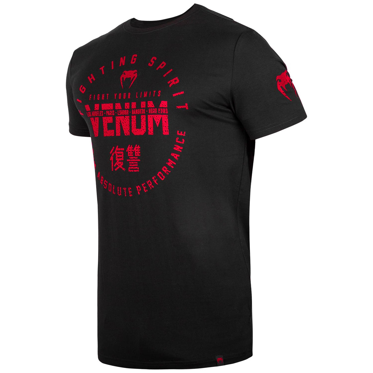 Camiseta Venum Mangas cortas - Negro/Rojo