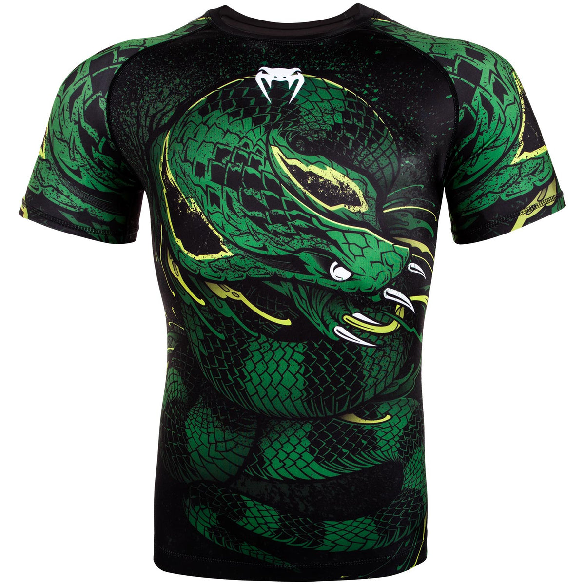 Venum Green Viper Rashguard - Kurzarm - Schwarz/Grün