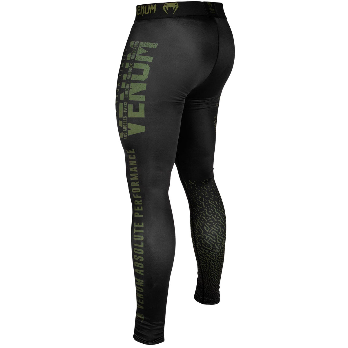 Pantaloni a compressione Venum Signature - Nero/Cachi