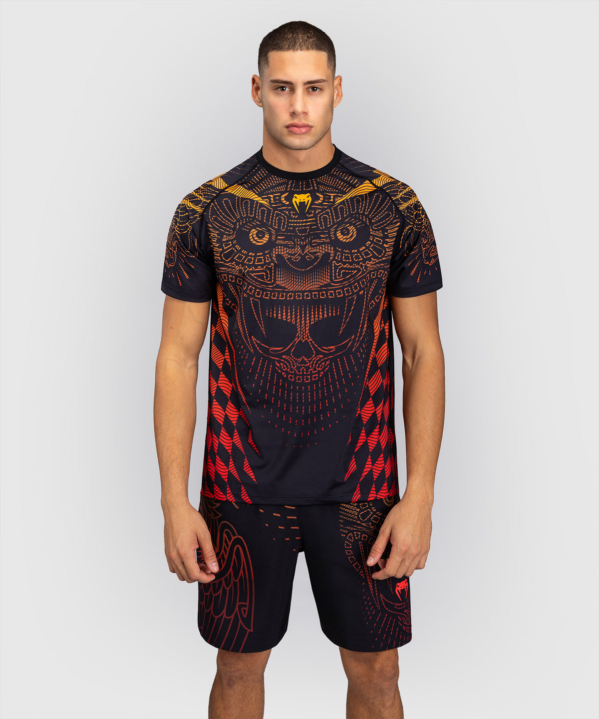 Venum Quetzal Fury Dry-Tech Camiseta - Negro/Rojo Fury/Mandarina