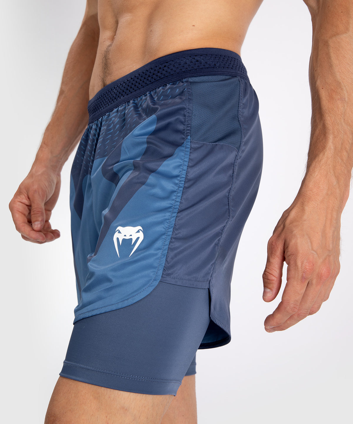 Venum Attack Pantalones Cortos de Lucha para Hombre - Azul Marino