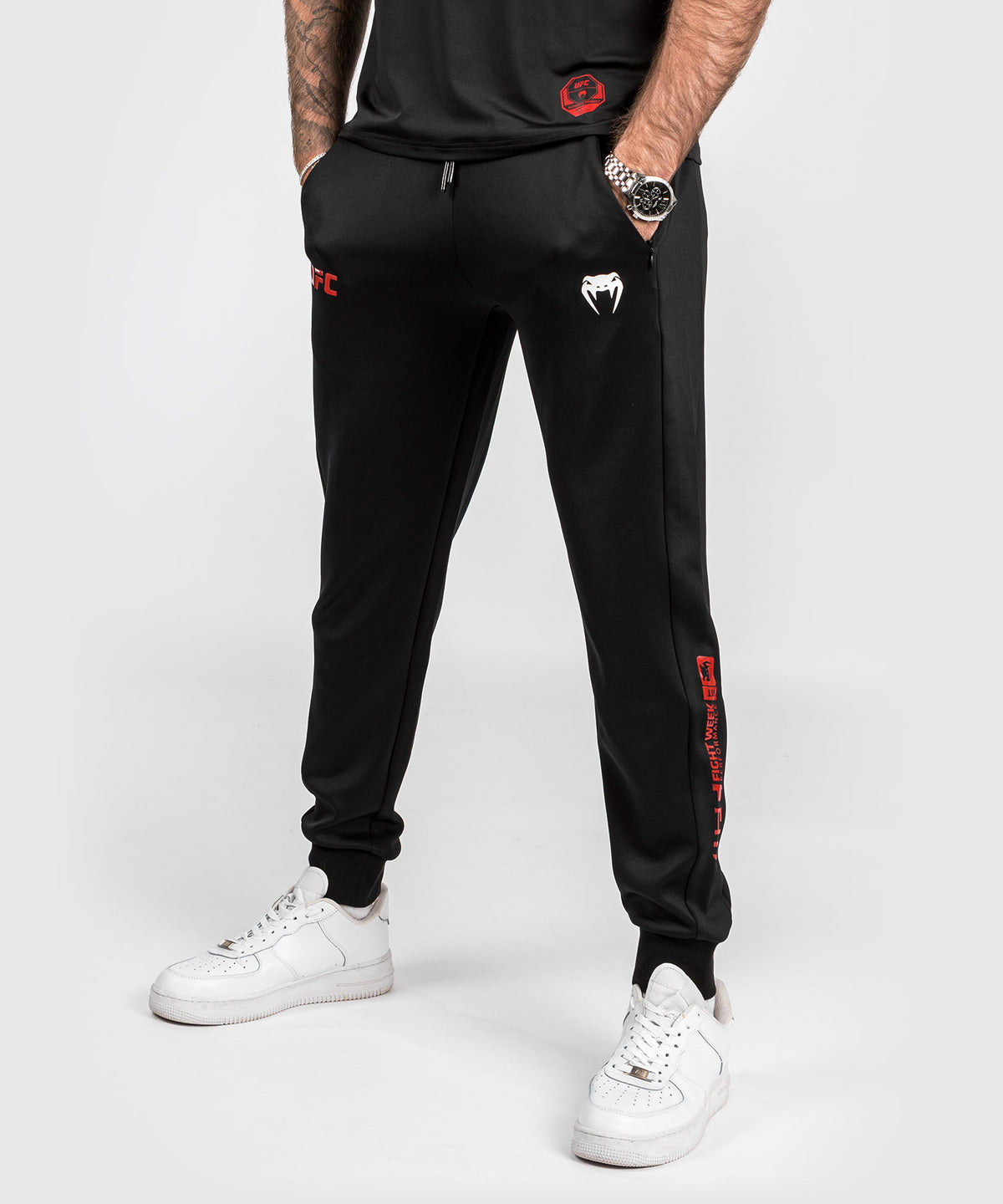 UFC Adrenaline by Venum Fight Week Pantalón de chándal de alto rendimiento para Hombre - Negro