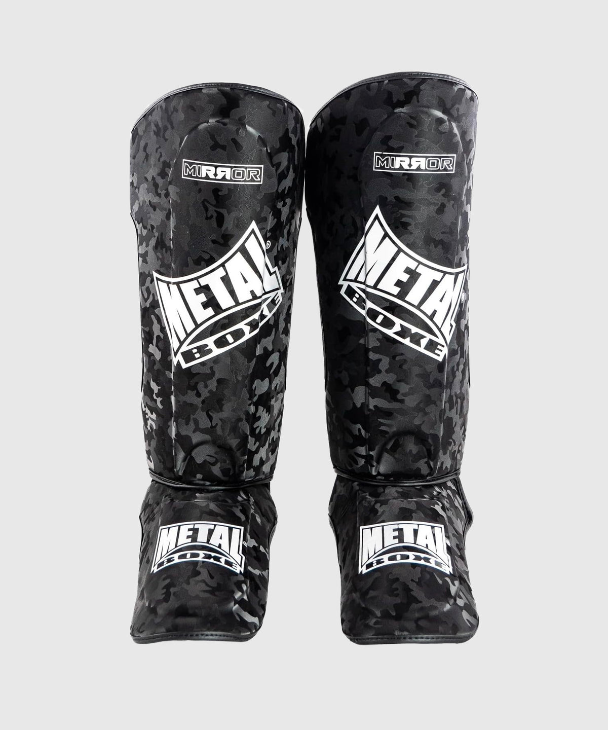 Metal Boxe Mirror Protectores de Espinilla y Pie - Negro/Camo