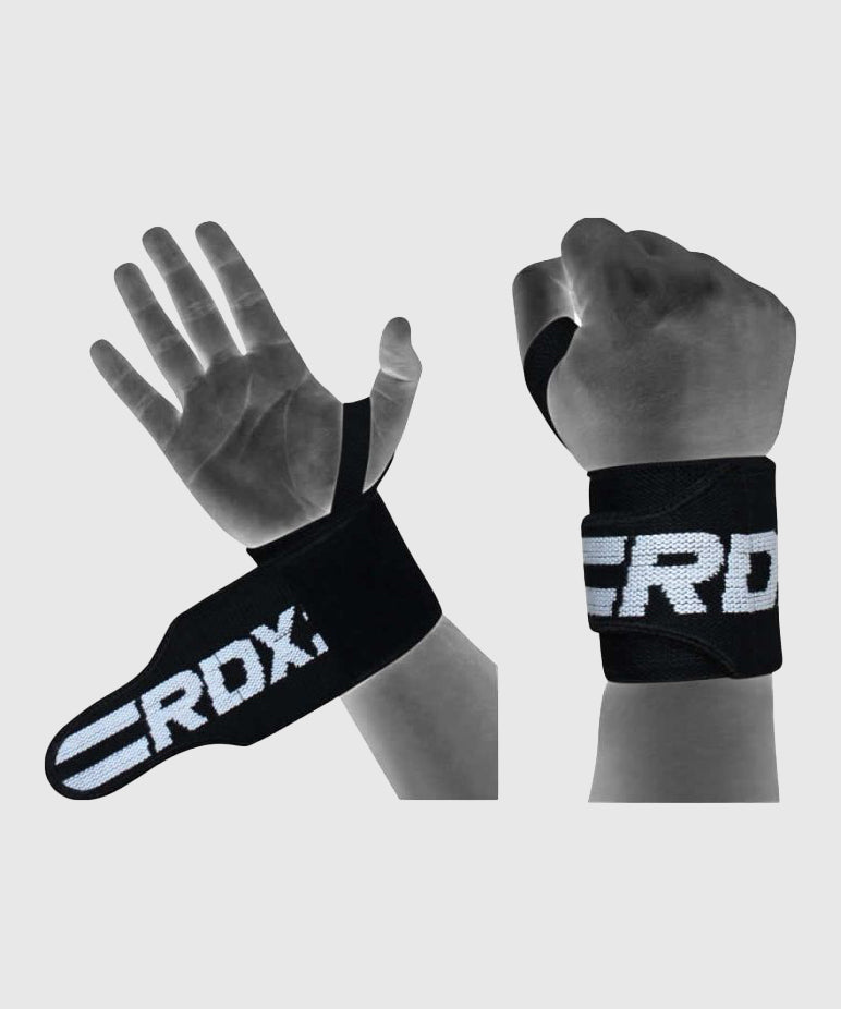 RDX W2 Lifting Straps - Black/White